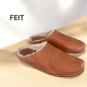 Luxury Men's FEIT Shearling Leather Slippers -EU 46 (US 12)